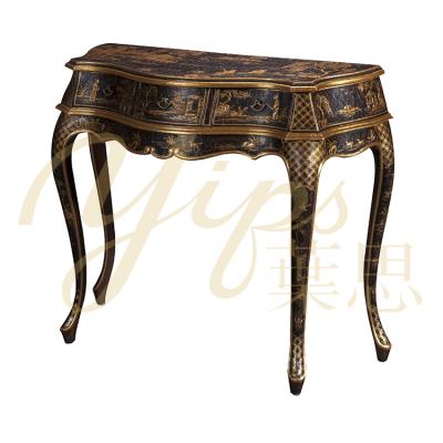 China Yips Hand Painted Classic Chinoiserie Dressing Table LD-1604-1396 Style Hand Painted Bedroom Furniture Model Chinoiserie Dressing Table for sale