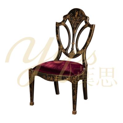 China Hand Painted Yips Side Chair Hand Painted Style Chinoiserie LD-1403-1152 Series Chinoiserie Dressing Classic Bedroom Furniture for sale