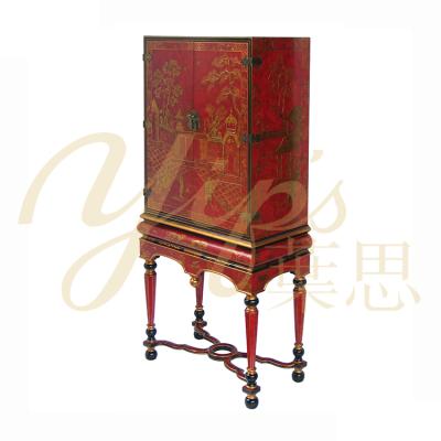 China Hand Painted Yips LD-1906-1825 Classic Style Chinoiserie Landscape Style Bedroom Furniture LD-1906-1825 Wardrobe for sale