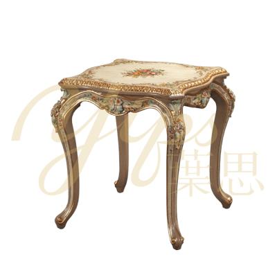 China Yips Hand Painted European Series LD-1608-1431 Resin Carving Rose Pattern End Table Hand Painted for sale