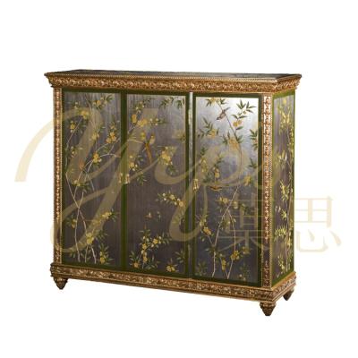 China LD-1203-0789 Home Furniture Yips Hand Painted Antique-look Silver-leaf Chest for sale