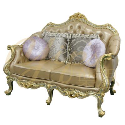 China LD-1503-1275B Rose Princess Series Handpainted Antique-look Silver-leaf 2 Seater Sofa Yips for sale