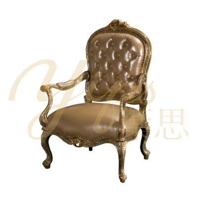 China LD-1503-1277 Rose Princess Series Handpainted Antique Yips Silver-leaf Simple Sofa With Leather for sale