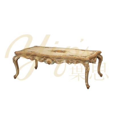 China Yips Hand Painted European Series LD-1608-1430 Resin Carving Rose Pattern Coffee Table Hand Painted for sale