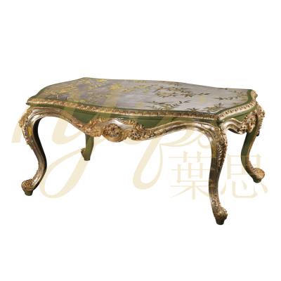 China Home Furniture Yips Antique-look Silver-leaf Hand Painted Coffee Table LD-1503-1278 for sale