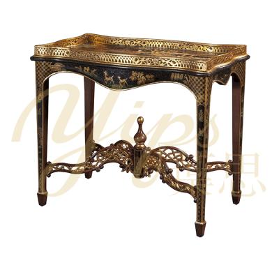 China Traditional Yips Chinoiserie LD-1603-1373 Series Resin Carving Lady Pattern Classical Occasional Table Hand Painted Portrait for sale