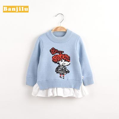 China Euro fashion hot selling 2023 new winter girls' dress knitted children's body plush full thickened children's dress baby princess dress for sale