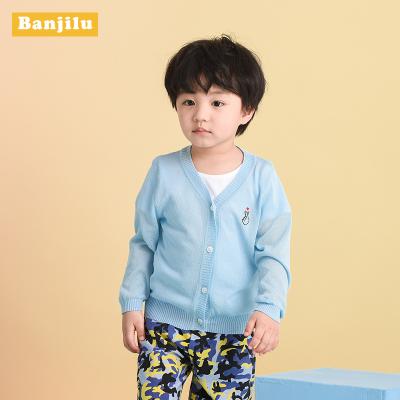 China Autumn Kids Clothes Cotton Knitted Long Sleeve Spring Teenage Boy Casual Cardigan Sweater for sale