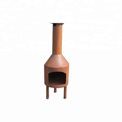 China OL-F262 Stocked Outdoor Garden Fire Pit With Chimney for sale