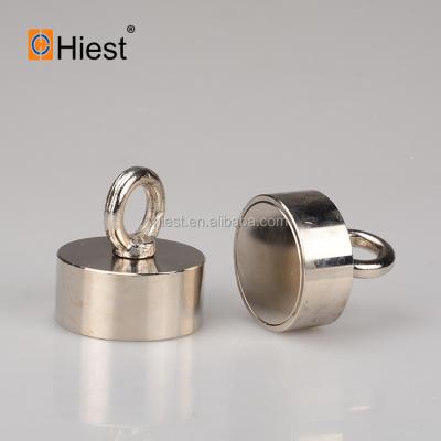 China Industrial Magnet Super Strong Neodymium 170 lbs (80 kg) pulling force with threaded eye diameter (48 mm) for searching in freshwater fishing magnets, for sale