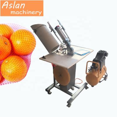 China manual food fruit net bag packing machine with clip / nylon mesh bag package machine for sale