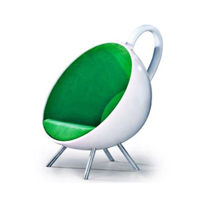 Cina Leisure High Quality Modern Waiting Teacups Shape Design Fiberglass Chaise Lounge Chairs For Living Room in vendita