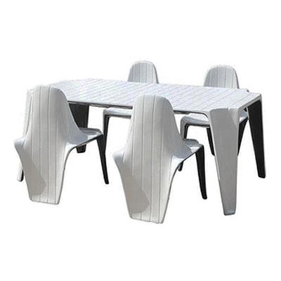 China Fiberglass Rectangle Luxury Dining Table Set Plaid Modern Luxury Rectangle Fiberglass Resonant Room Chair And Table Set For Restaurant for sale