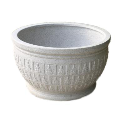 Cina Furniture Sit Manufactory Wholesale Large GRC Portable Round Flower Pots Round Flower Pot Customized Accept in vendita