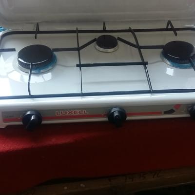 China Outdoor Triplex Gas Burner Great Quality , Enamel Camping Stove for sale