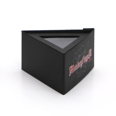 China Recyclable Wholesale Luxury Custom PVC Window Triangular Packaging Gift Box for sale