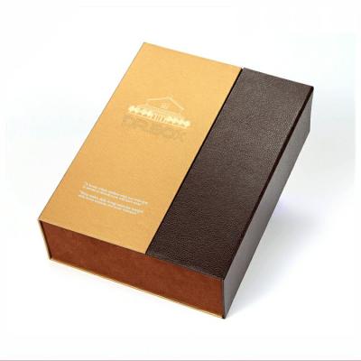 China Recyclable High Quality Paper Cardboard Black Magnetic Custom Wine Box Wine Gift Box For 2 Bottle for sale