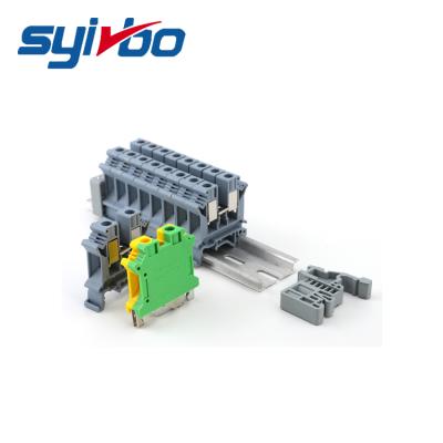 China Nylon PA66 UK-10N High Quality Screw Mounted Fixed Terminal Block / Pluggable Terminal Block for sale