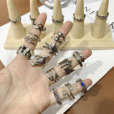 China Other PUSHI Retro Openings Vintage Simple Adjustable Male Ring Personalized Hip-Hop Ring Women Shape Rings Mix Volume for sale