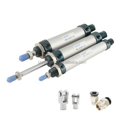 China energy & CMA 20mm 25-500 Mining Being Load Rod Double Action Aluminum Alloy Single Spring Small Air Pneumatic Cylinder for sale