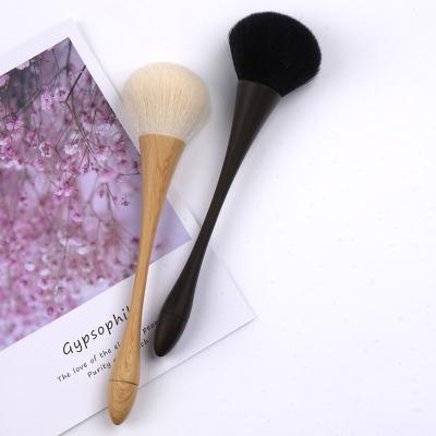 China High Quality Soft Size Bamboo Thin Professional Oval Cosmetic Tool Simple Black Makeup Brush for sale