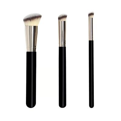 China Angular Blush Foundation Brush With Soft Synthetic Hair Cosmetic Makeup Brush Single Flat for sale