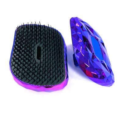 China For Home Use Gradient Color Egg Detangler Kids Detangler Electroplating Detangling Brush for sale