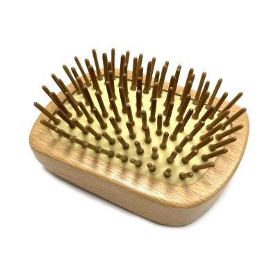 China 4g Wooden Massage Brush Pattern Paddle Air Cushion Beech Handle Brush Hair Brush for sale