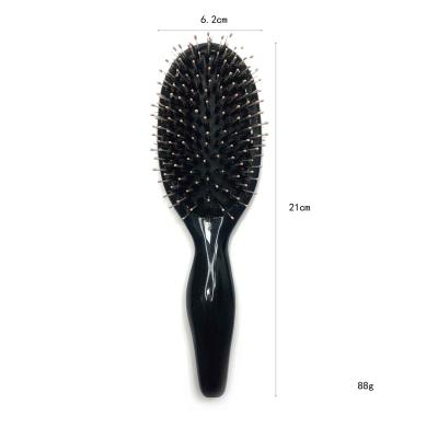 China 4g Wooden Hair Brush Handle Boar Bristle Beard Comb Styling Detangling Straighten Brown Lotus Boar Bristles Massage Comb for sale