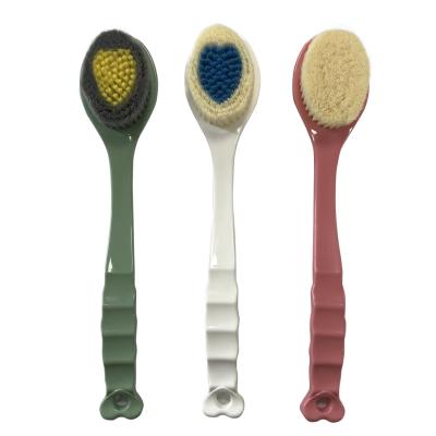 China Soft and comfortable long handle bath brush for body massage suitable for dry skin and back exfoliation for sale