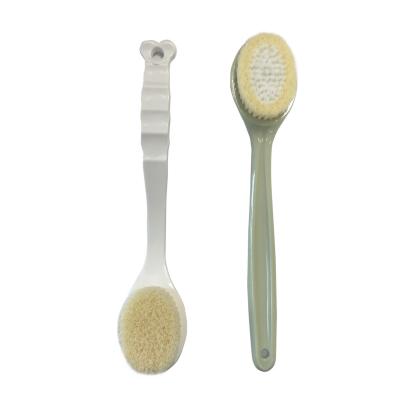 China Long Handle Two Color Hair Bath Brush Soft Bristle Bath Brush Long Handle Back Scrub Zapper for sale