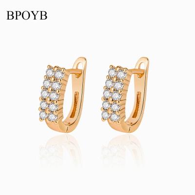 China BPOYB Design Fashion Gold Minimalist Jhumka Marquis Teenagers Woman Earrings Classic TRENDY Zircon Premium Dangle Earrings New for sale