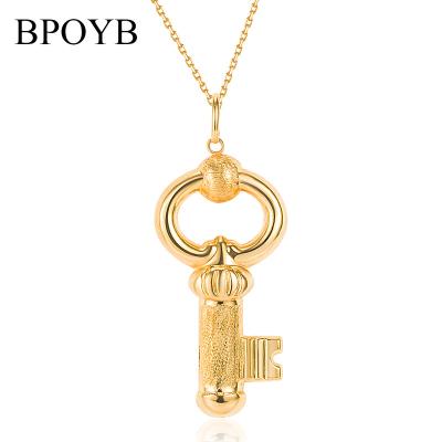 China BPOYB Dubai Au750 Gold Plated Mens Womens Necklace Always Hot Selling Punk Pendant Fashion Big Head Drop Jewelry for sale