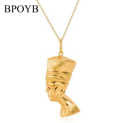 China BPOYB Fashion Trendy Cheap Wholesale Popular 18K Gold Plated Necklace Jewelry Exaggerated Pharaoh Pendant Chain for sale