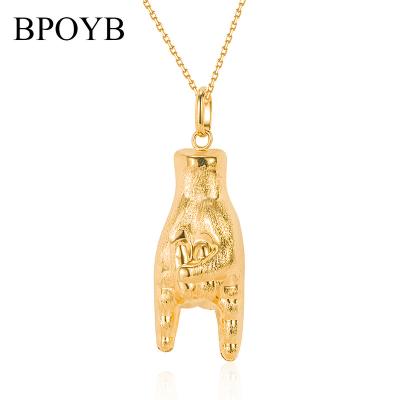 China Fashion BPOYB Punk Jewelry Dubai Africam 24 Carat Gold Rock Christmas Necklace Wholesale Light Punk for sale