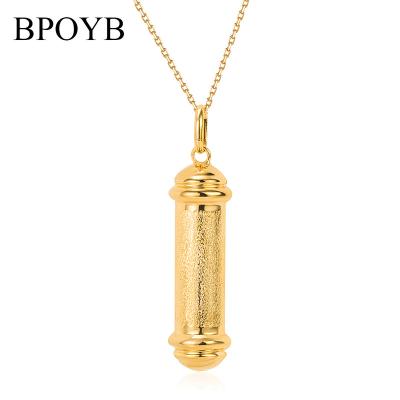 China FASHIONABLE BPOYB 2021New 24k Gold Filled Army Inspired Necklace Bullet Pendant Shape For Women Men for sale