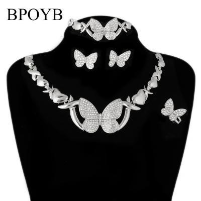 China FASHIONABLE Brand VC Pakistani Real Gold Butterfly Wedding BPOYB Nigeria European Style Women 925 Silver Plated Jewelry Sets for sale