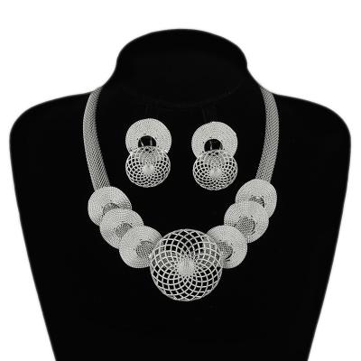 China BPOYB Hyperbole Fashion Silver African Style Jewelry Set Luxury Women Low Price Wholesale High Quality Earrings Necklace Sets for sale