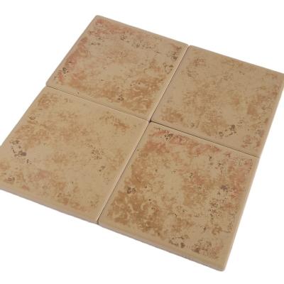 China Cheap High Quality Glazed Metal Tiles 100mm*100mm Ceramic Tiles Bathroom Walls Tiles For Kitchen Custom Rustic Tiles for sale