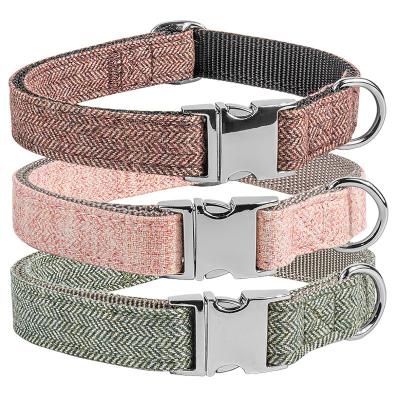 China Hot Selling DETACHED Fashion Dog Collar Quick Release Adjustable Pet Collar With Matel Buckle And Bow Link for sale