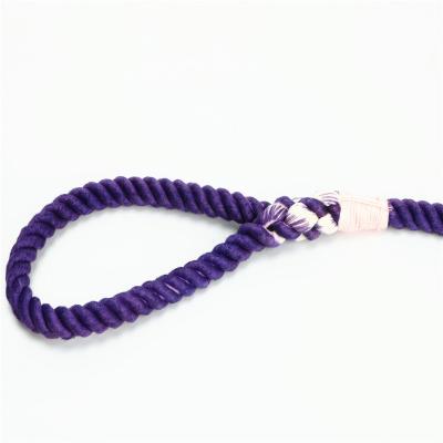 China New Cotton Padded Handmade Multifunctional 6ft Braided Rope Dog Leash Collar Set Good Quality 1.8m Rope Leash for sale