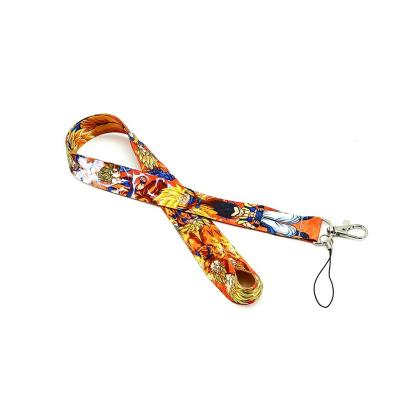 China Custom Fashion Cartoons Style Nylon Key Chain Lanyard With Lobster Clasp for sale