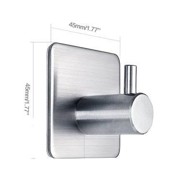 China Amazon Viable Wall Door Hook Key Rack Holder Towel Hanger Bathroom Rack Hangs Kitchen Aluminum Hot Selling Self Adhesive Home Clothing for sale