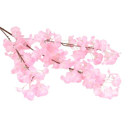 China One Piece Artificial 3 Branch Fabric/Plastic Luxury Cherry Blossoms For Cherry Blossom Decor for sale