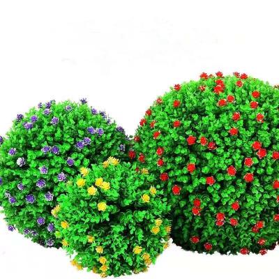 China Art Decor Simulation Grass Ball Flower Cipher Milan Lawn Flower Plant Four Grass Window Grass Ball Roof Key Decora for sale