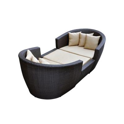 China Sectional Outdoor Patio Garden Resort Furniture Sofa Leisure Sectional Sofa Set Rattan Island Sunbed for sale