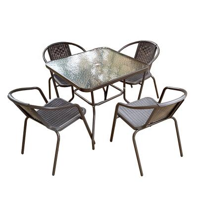 China Waterproof Outdoor Table And Chairs For Restaurant And Bars Cafe Tables And Cheap Chair And Chairs Table For Cafe for sale