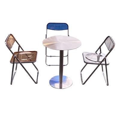 China Waterproof Outdoor Furniture Sets Waterproof Small Dining Table Set Stainless Steel Bar Table And 4 Chairs Chair for sale