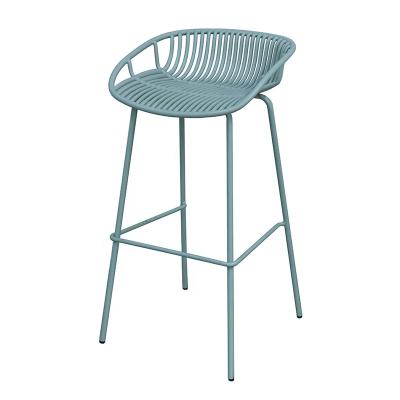 China Waterproof Home Bar Chair Design Metal Bar Chairs Cafe Restaurant Outdoor Commercial Bar Stools for sale