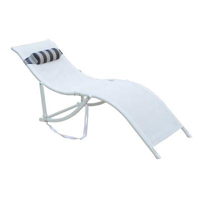 China Tesline Foldable Outdoor Chaise Lounger Swimming Pool Sunbed Beach Garden Sun Sofa Foldable Chair for sale